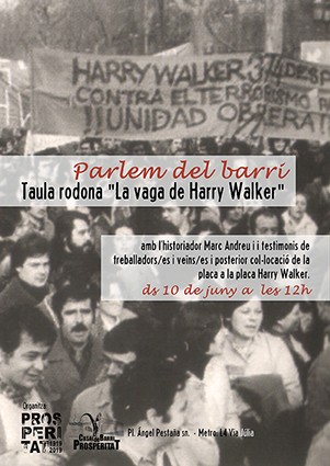Acte a la Prosperitat sobre la vaga de la Harry Walker