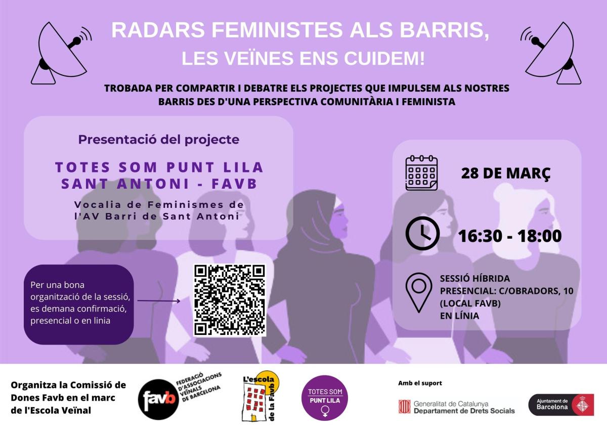 Escola Veïnal: Radars feministes als barris. Les veïnes ens cuidem!